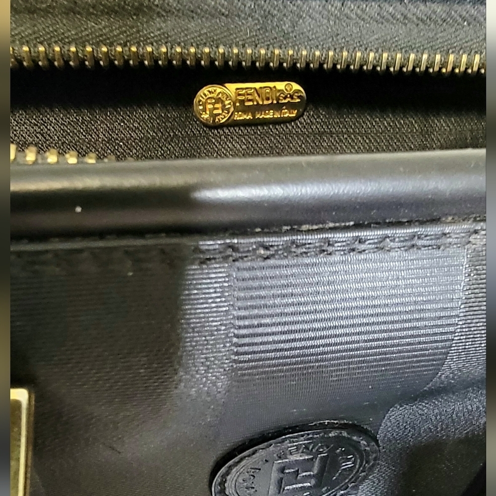 ** SOLD on VC**  Vintage FENDI Black Stripe Mini Bag - Picture 6 of 14